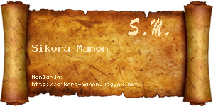 Sikora Manon névjegykártya